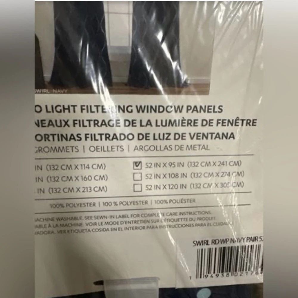 Lush Decor Swirl Room Darkening Curtain Panel Pair - 52